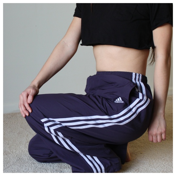 adidas Pants - Adidas Purple Track Pants L